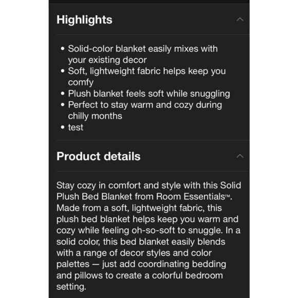 Room Essentials Plush Bed Blanket Throw - Picture 5 of 6